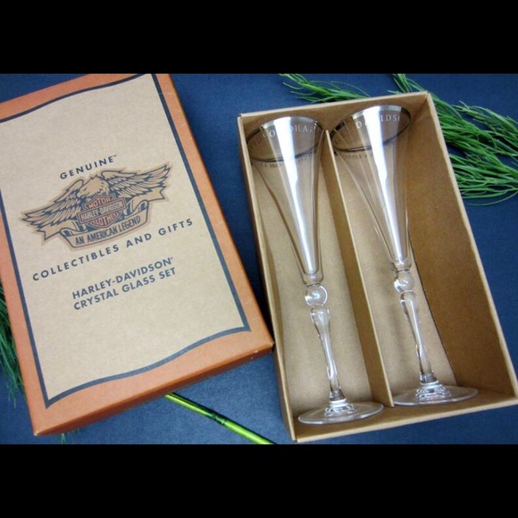 Harley-Davidson Accessories - RARE Harley Davidson collectible crystal glass set